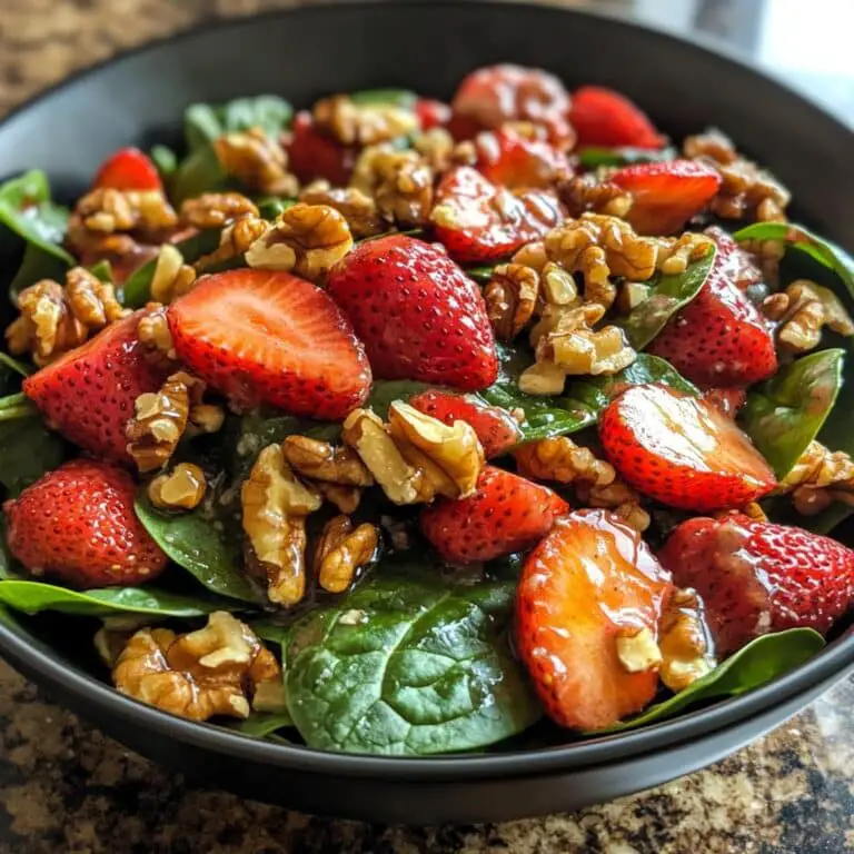 Berry Beautiful: Spinach Salad with Strawberries & Walnuts