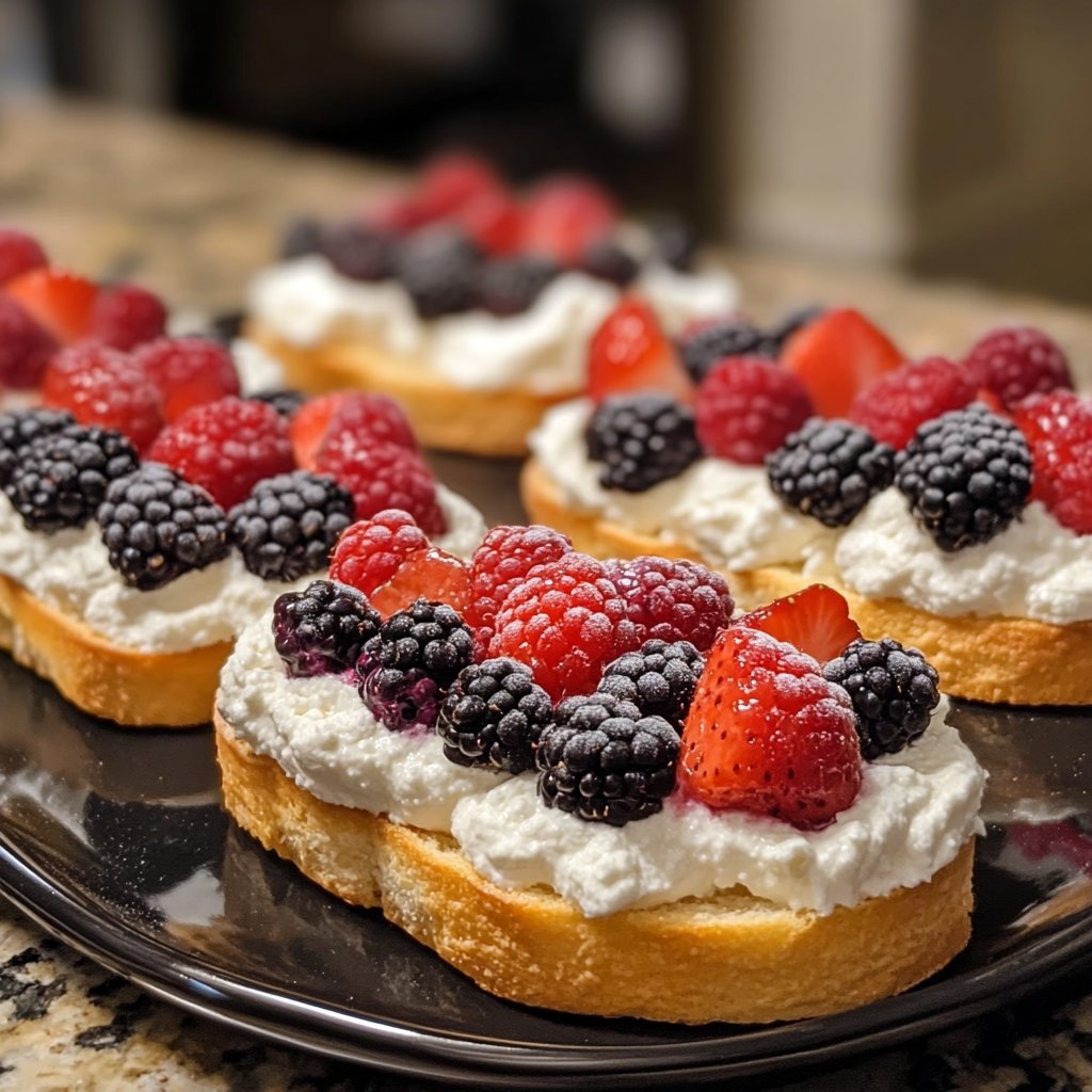 Whipped Ricotta and Berry Crostini