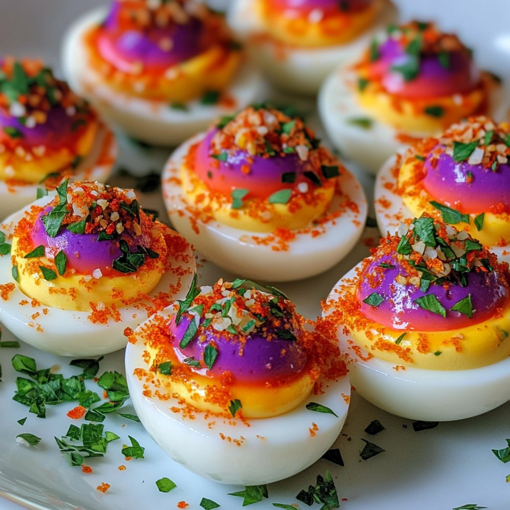 Rainbow Deviled Eggs