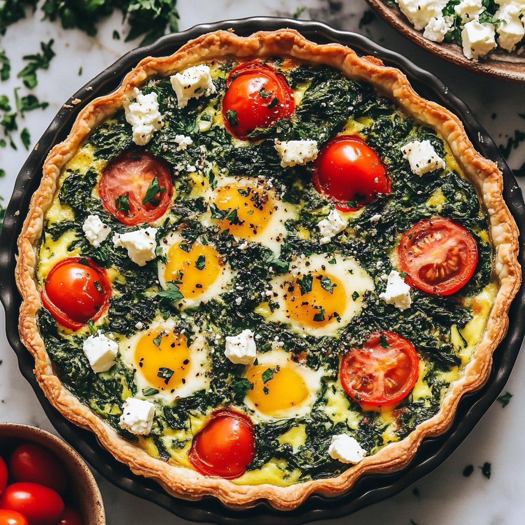 Elegant Mother's Day Brunch Quiche with Spinach & Feta