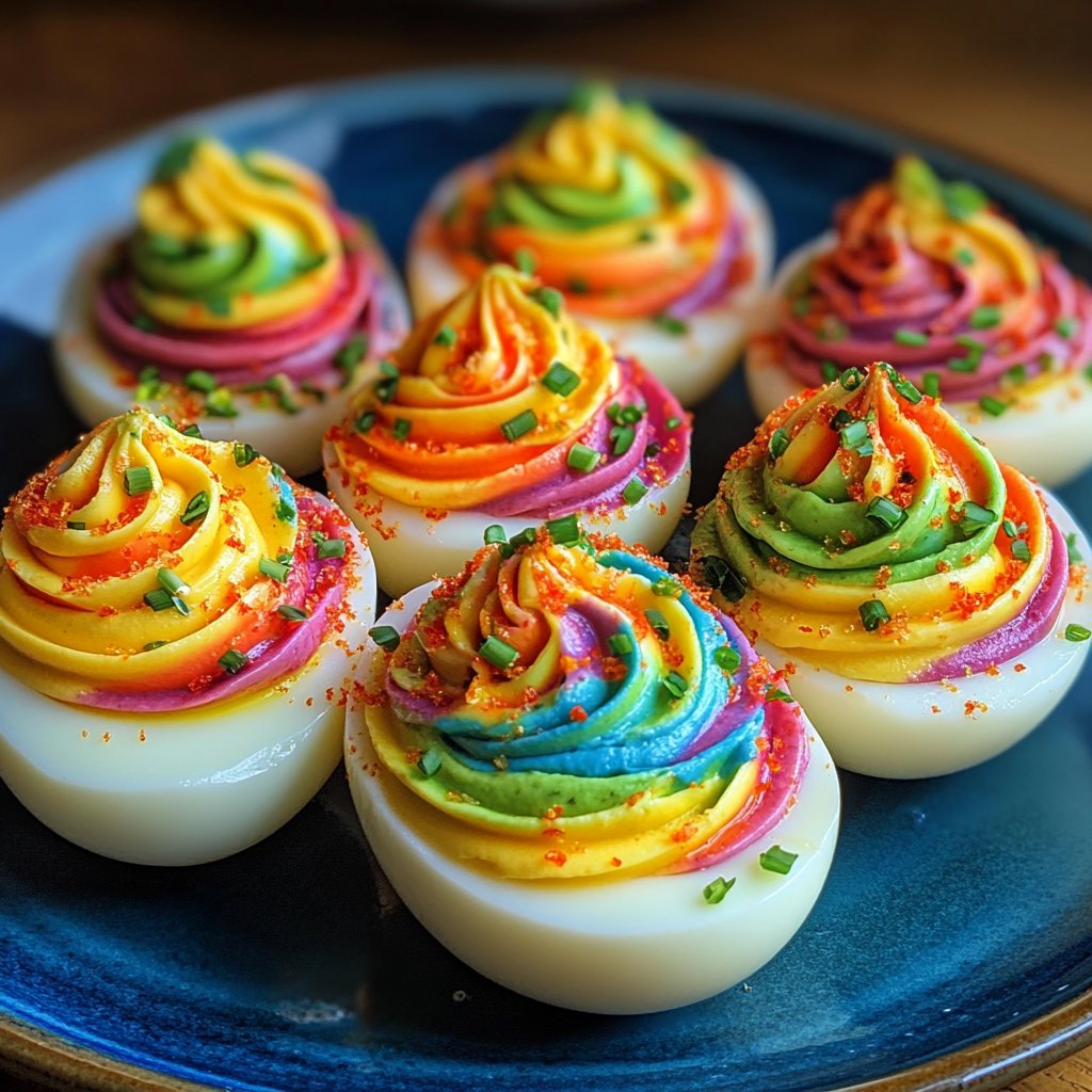 Rainbow Deviled Eggs