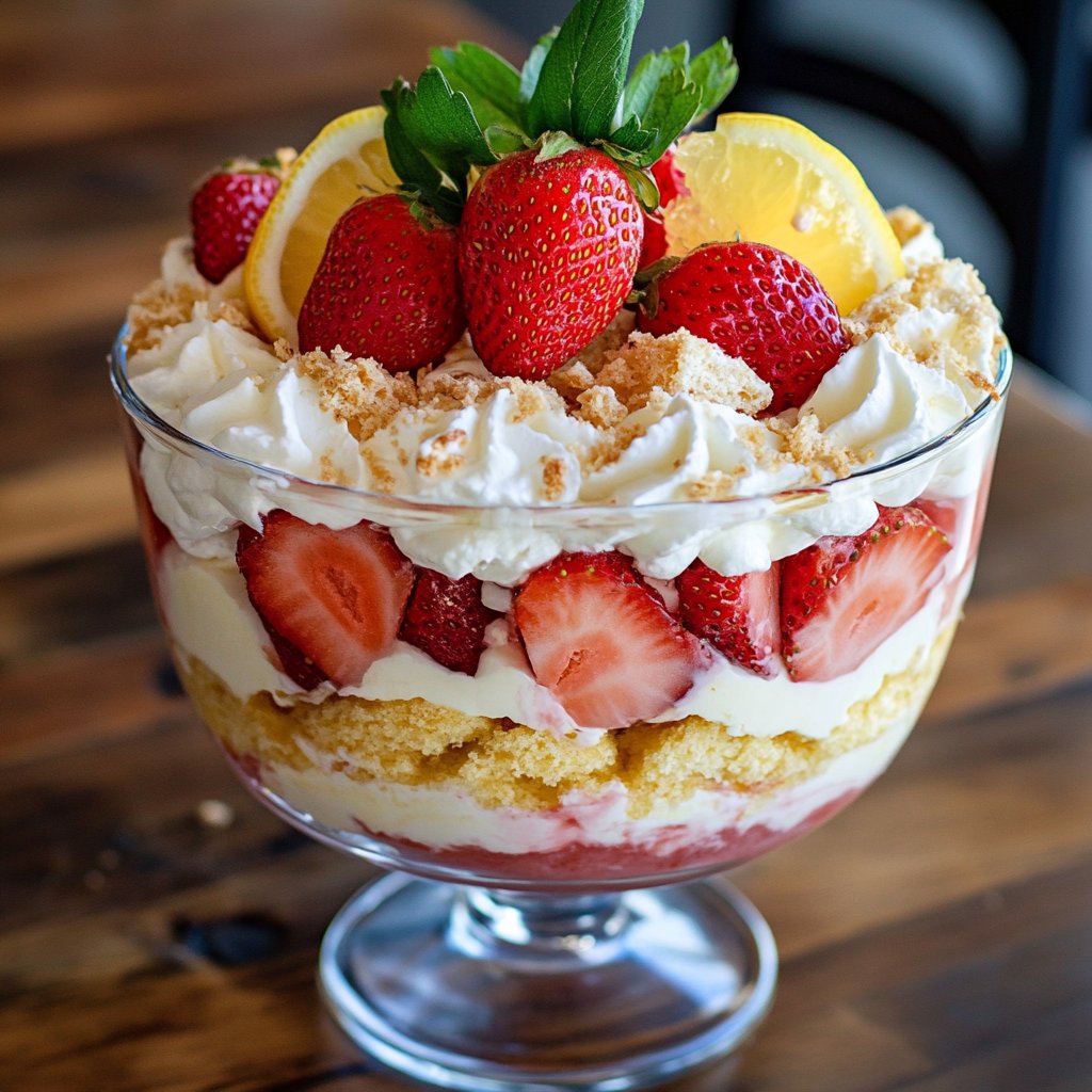 Strawberry Lemonade Trifle