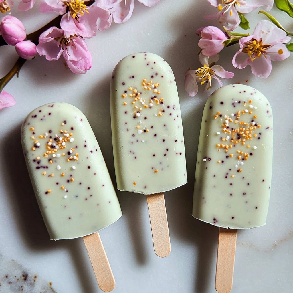 Vanilla Bean Easter Egg Popsicles