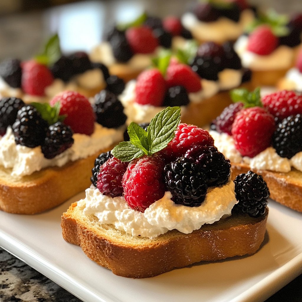 Whipped Ricotta and Berry Crostini