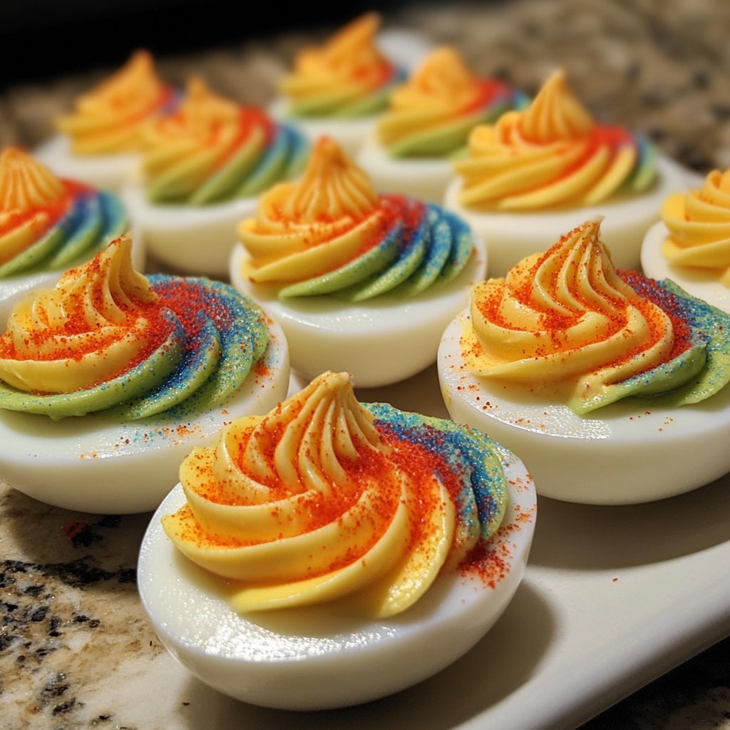 Rainbow Deviled Eggs