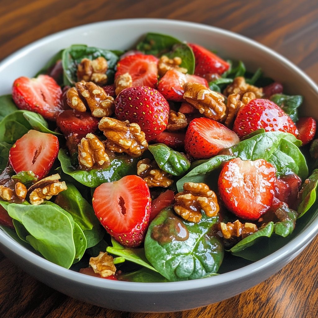Berry Beautiful: Spinach Salad with Strawberries & Walnuts