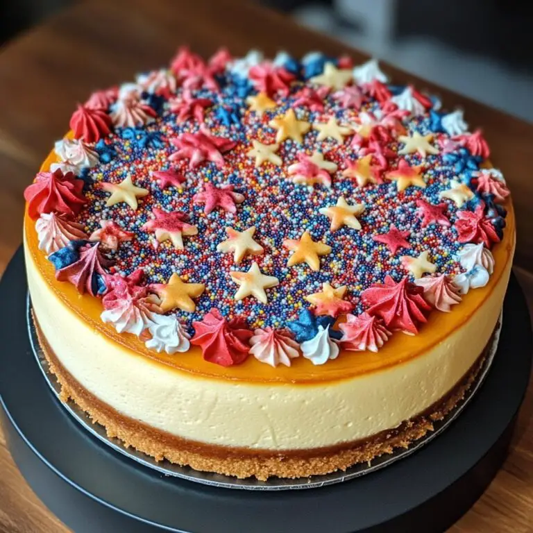 Fourth of July Cheesecake Fireworks