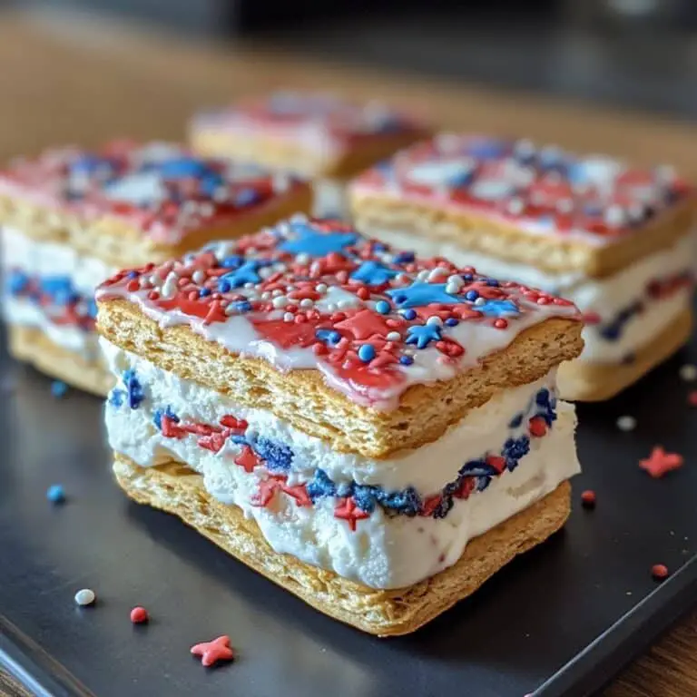 Patriotic Ice Cream Sandwiches