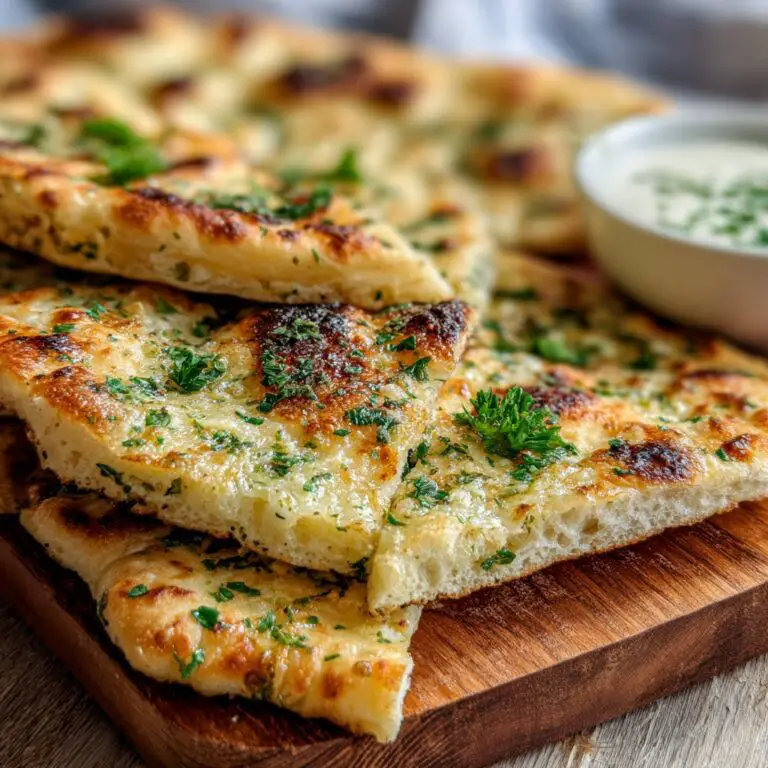 Crispy & Soft Garlic Flatbread – Air Fryer Method