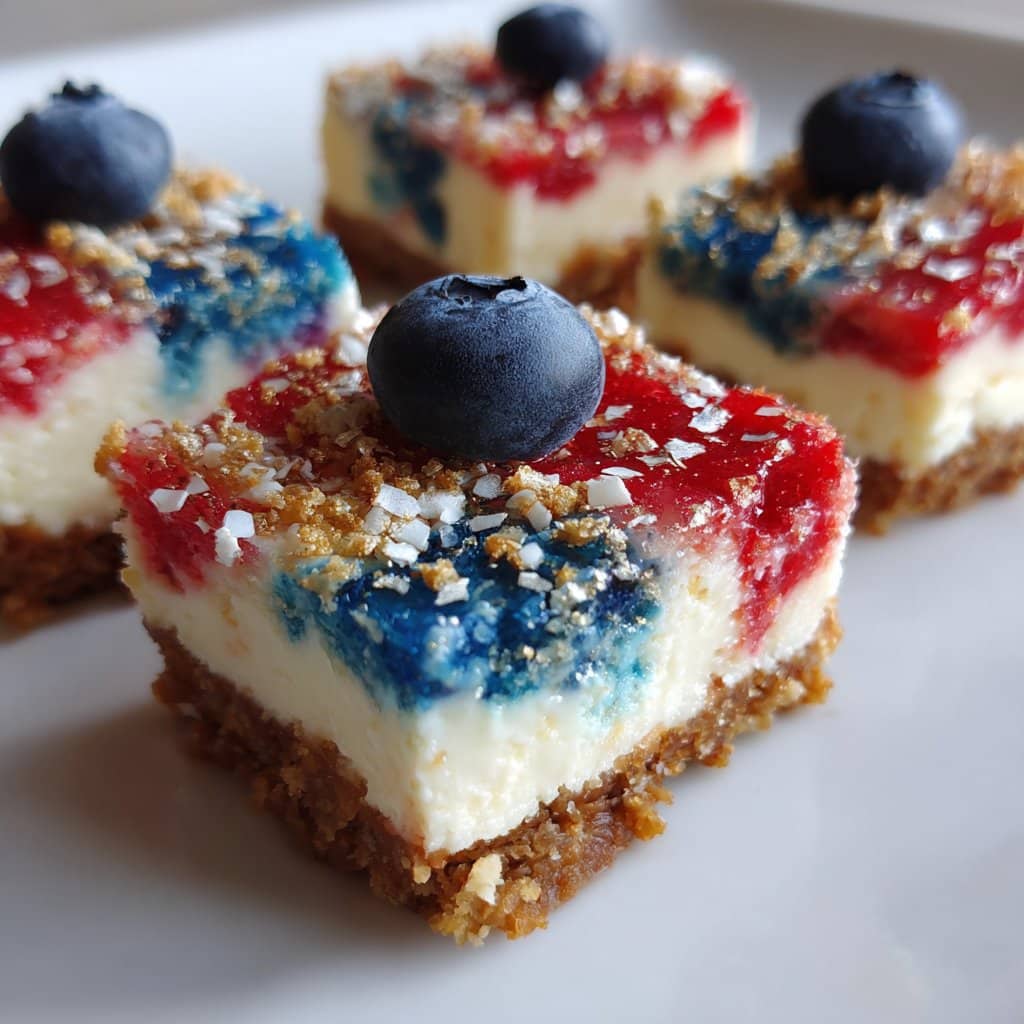 Independence Day Cheesecake Bites