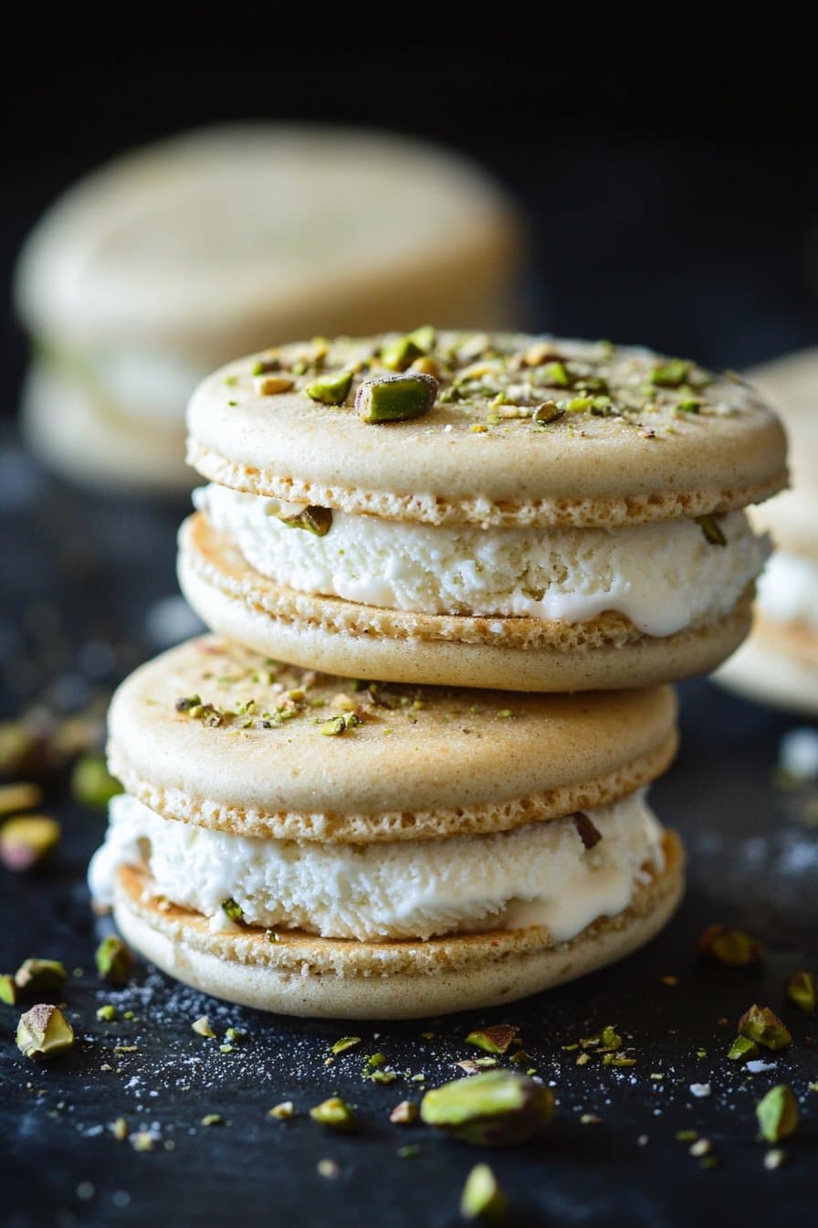 Ricotta Pistachio Ice Cream Sandwiches – Creamy & Nutty Treat