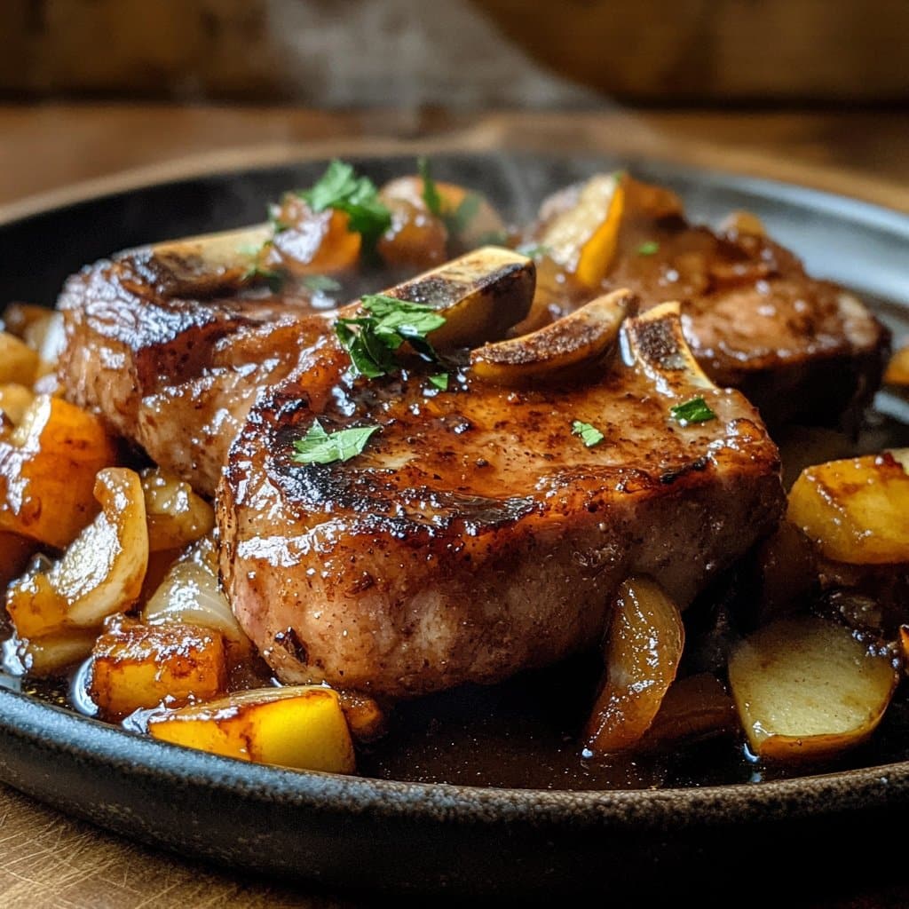 Apple Cider Braised Pork Chops – Tender, Juicy & Flavorful