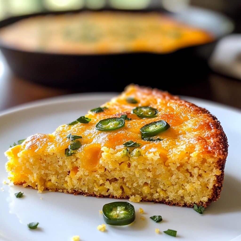 Easy Cheddar Jalapeño Cornbread – Moist with a Kick