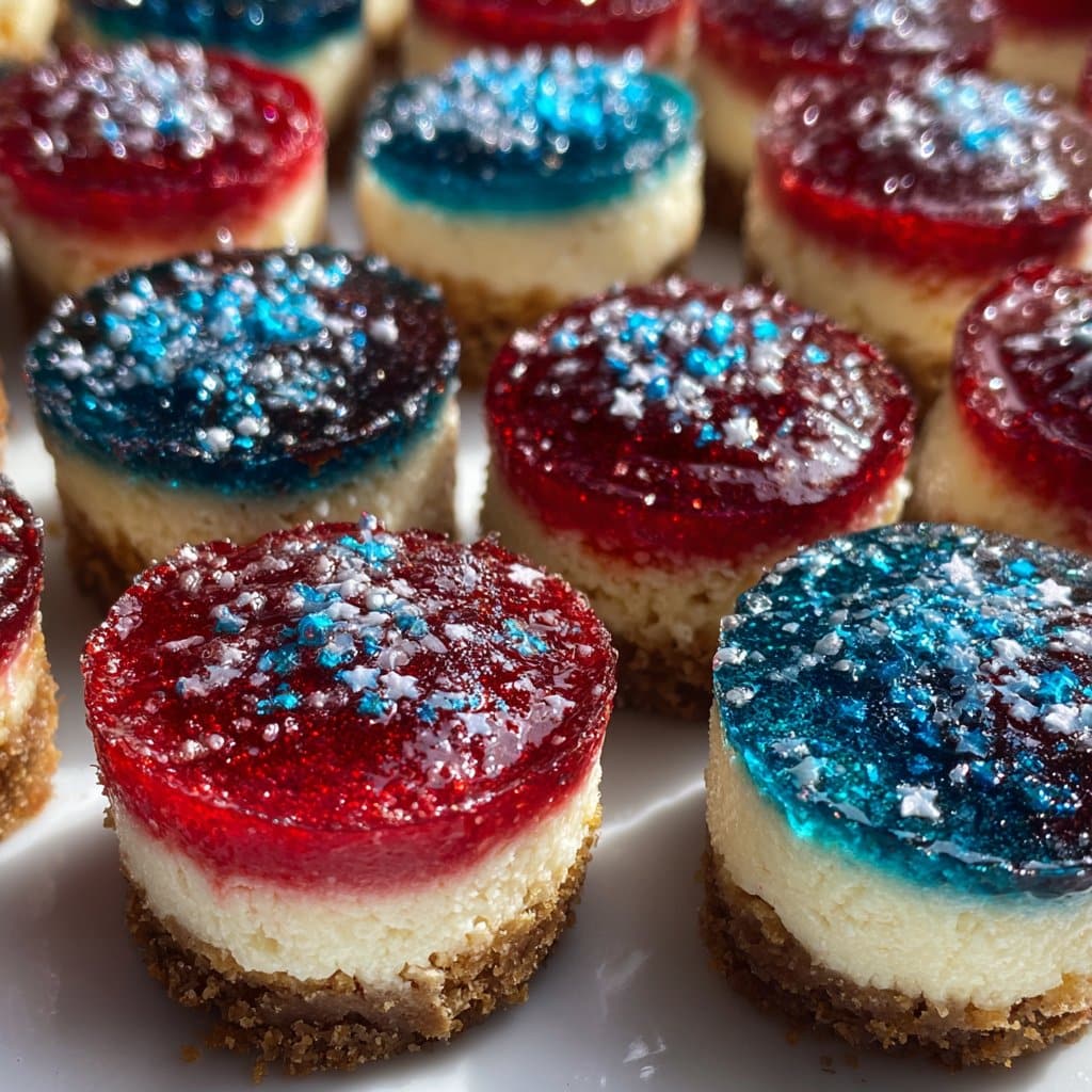 Independence Day Cheesecake Bites