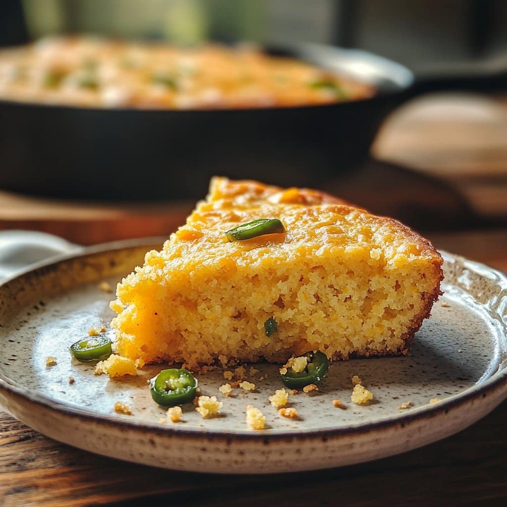 Easy Cheddar Jalapeño Cornbread – Moist with a Kick