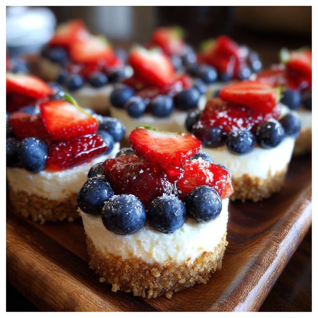 Independence Day Cheesecake Bites