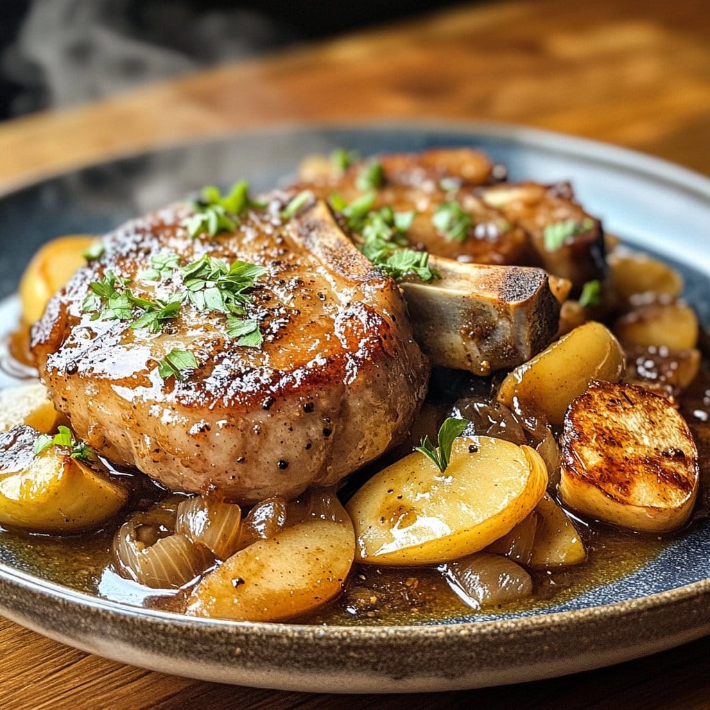 Apple Cider Braised Pork Chops – Tender, Juicy & Flavorful