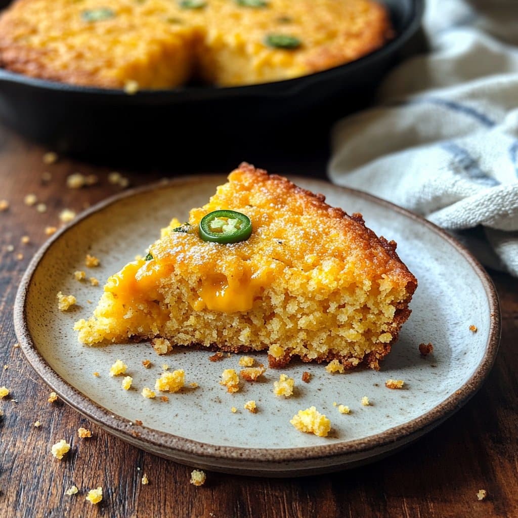 Easy Cheddar Jalapeño Cornbread – Moist with a Kick