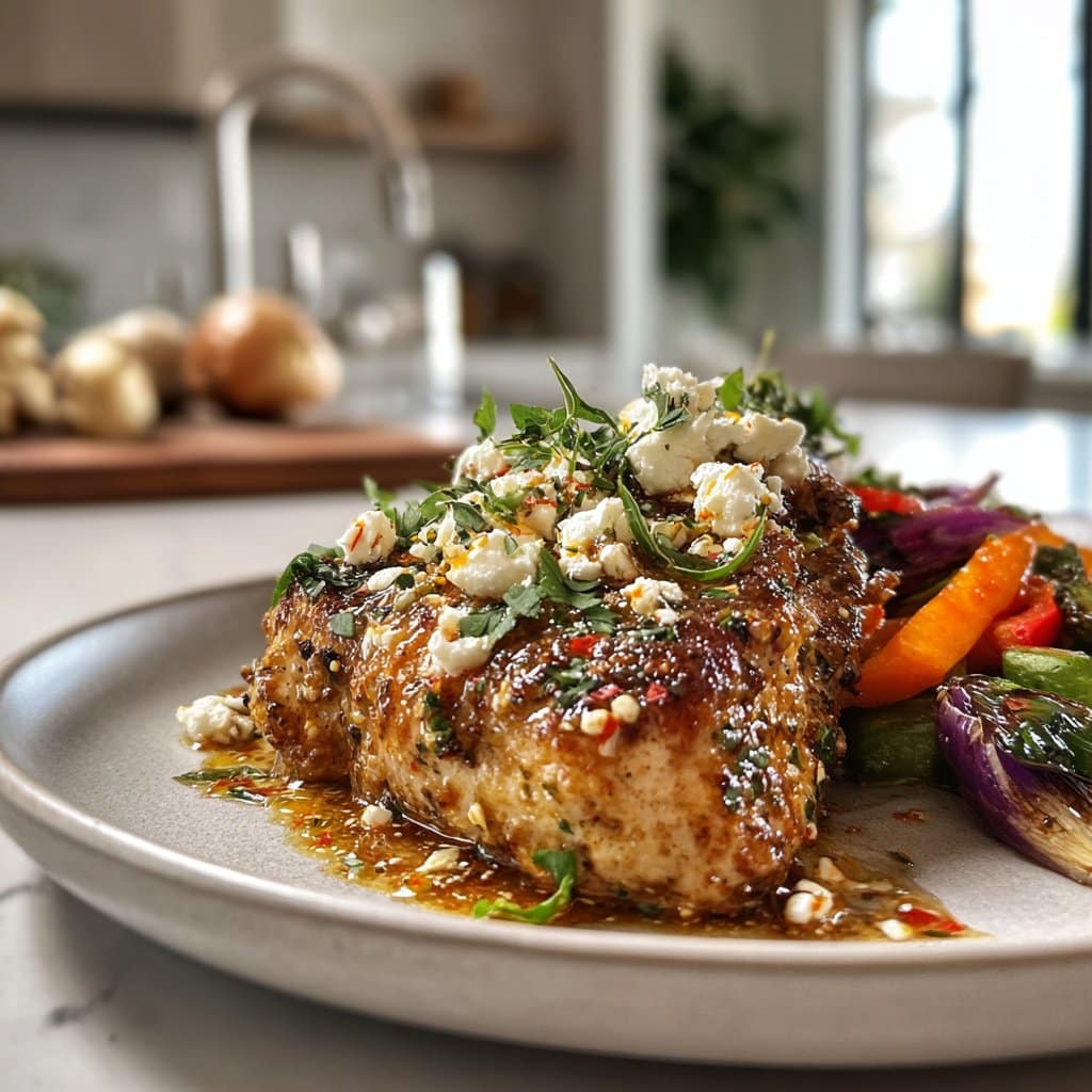 Artisan Hot Honey Infused Feta Chicken - Delicious and Unique Flavor