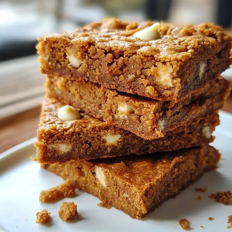 Brown Butter Pumpkin Blondies with White Chocolate – Rich & Chewy