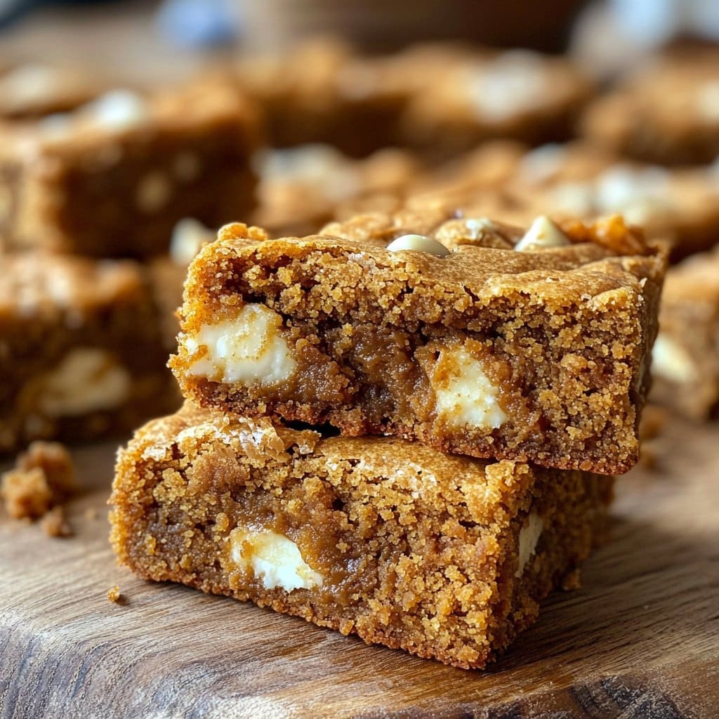 Brown Butter Pumpkin Blondies with White Chocolate – Rich & Chewy