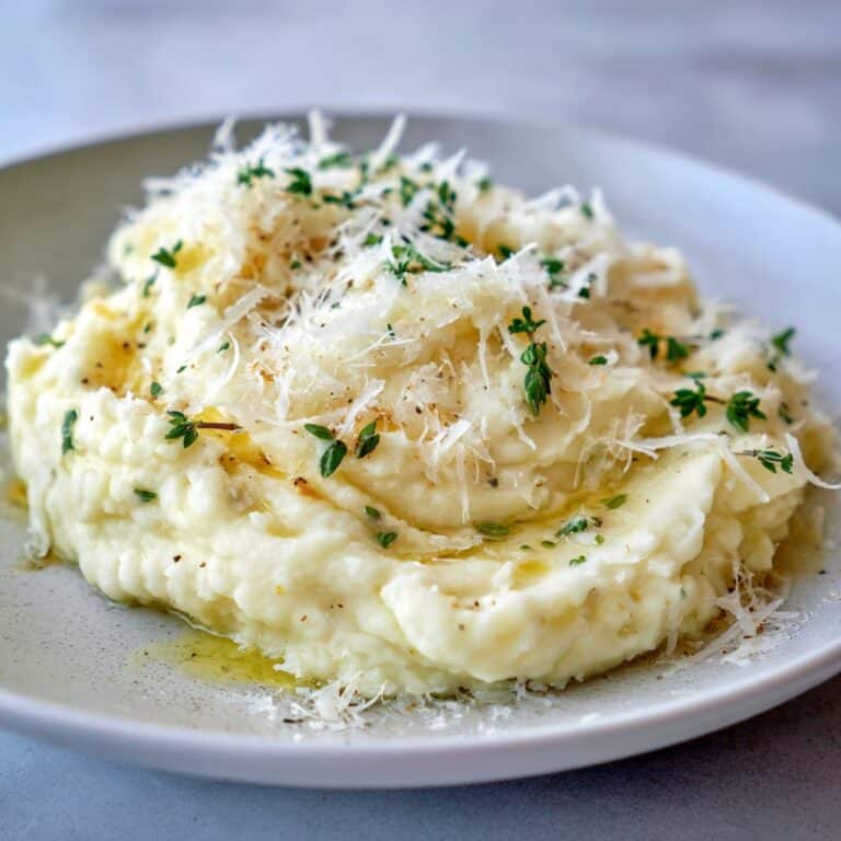 Creamy Truffle Mashed Potatoes – Lightened Up with Parmesan & Garlic