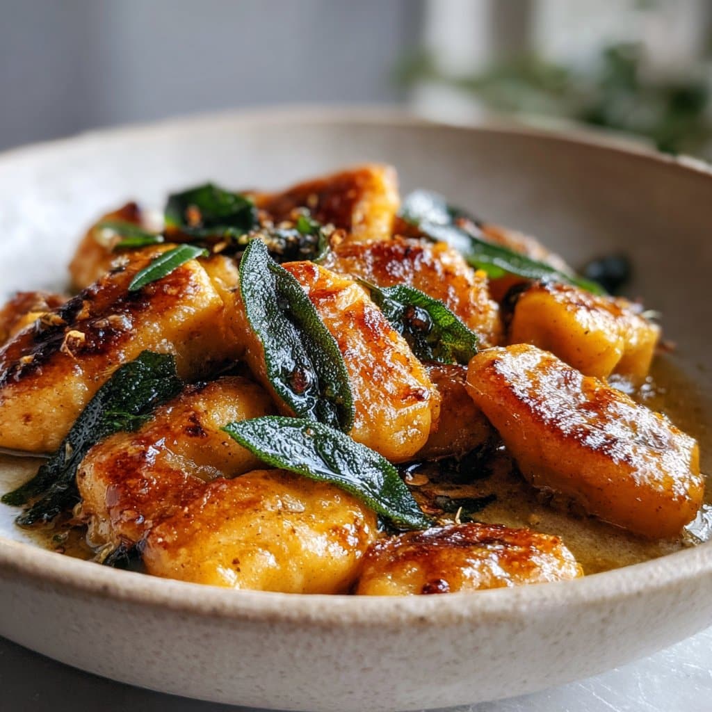 Low Carb Pumpkin Gnocchi – Tossed in Brown Butter & Sage