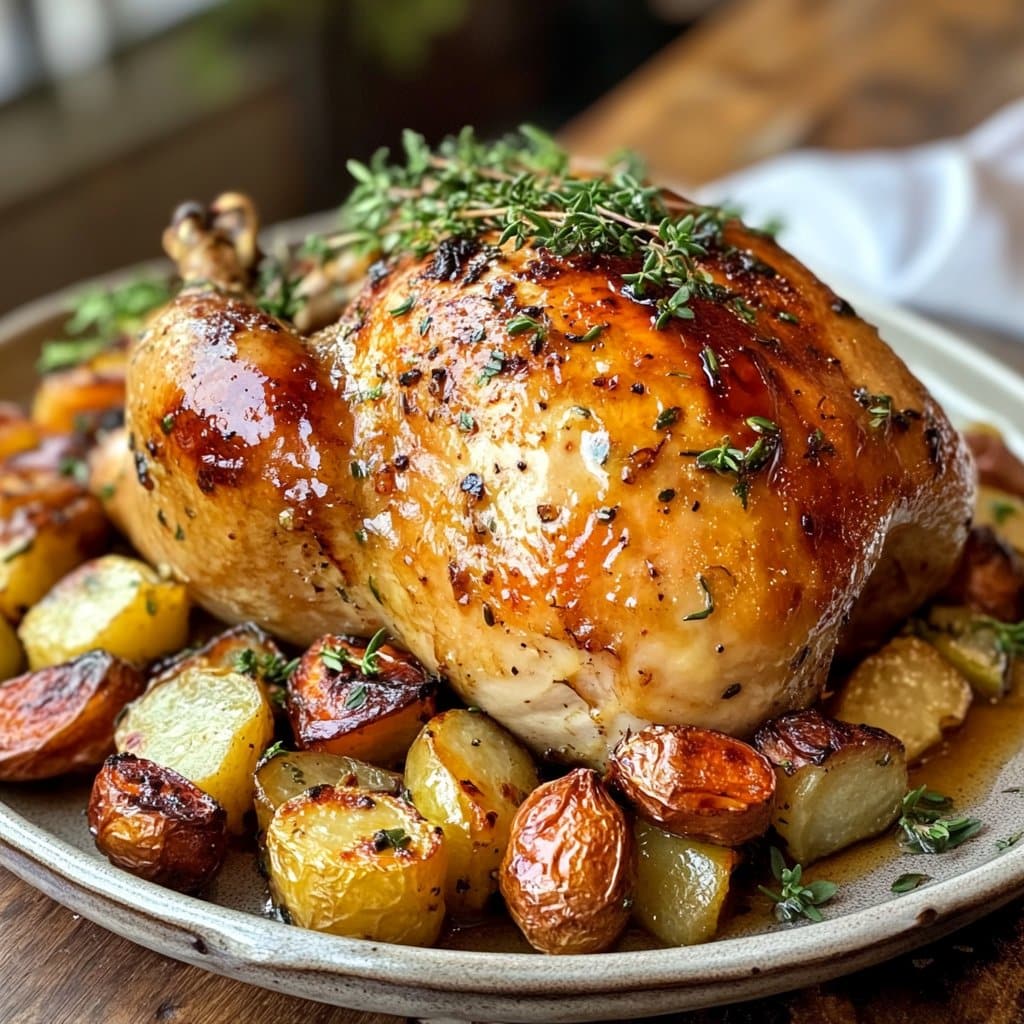 Easy Maple Glazed Roast Chicken – Sweet, Savory & Crispy