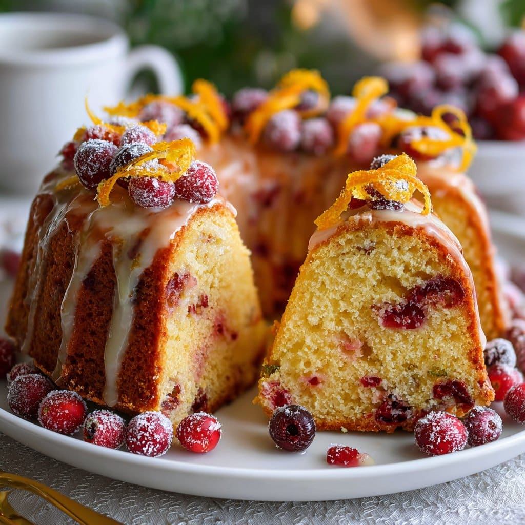 Festive Cranberry Orange Bundt Cake – Perfect Holiday Dessert