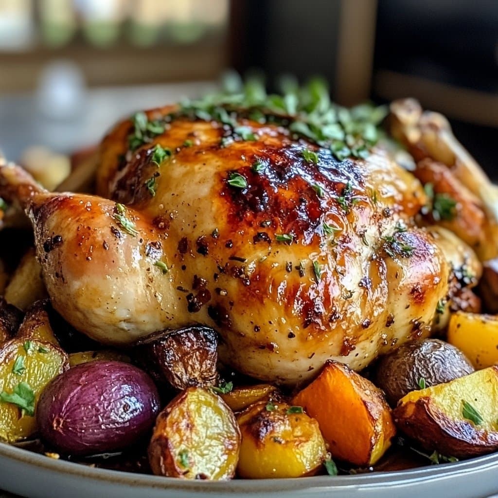 Easy Maple Glazed Roast Chicken – Sweet, Savory & Crispy