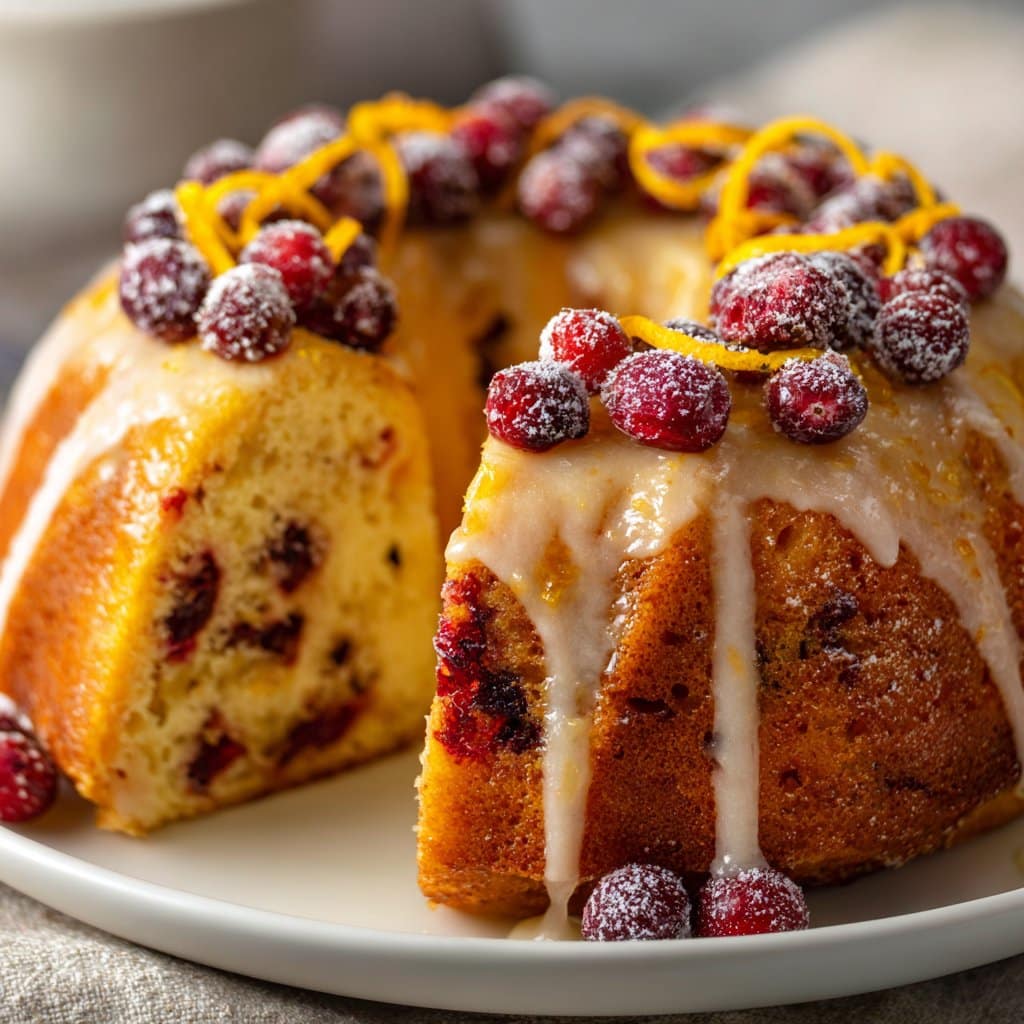 Festive Cranberry Orange Bundt Cake – Perfect Holiday Dessert