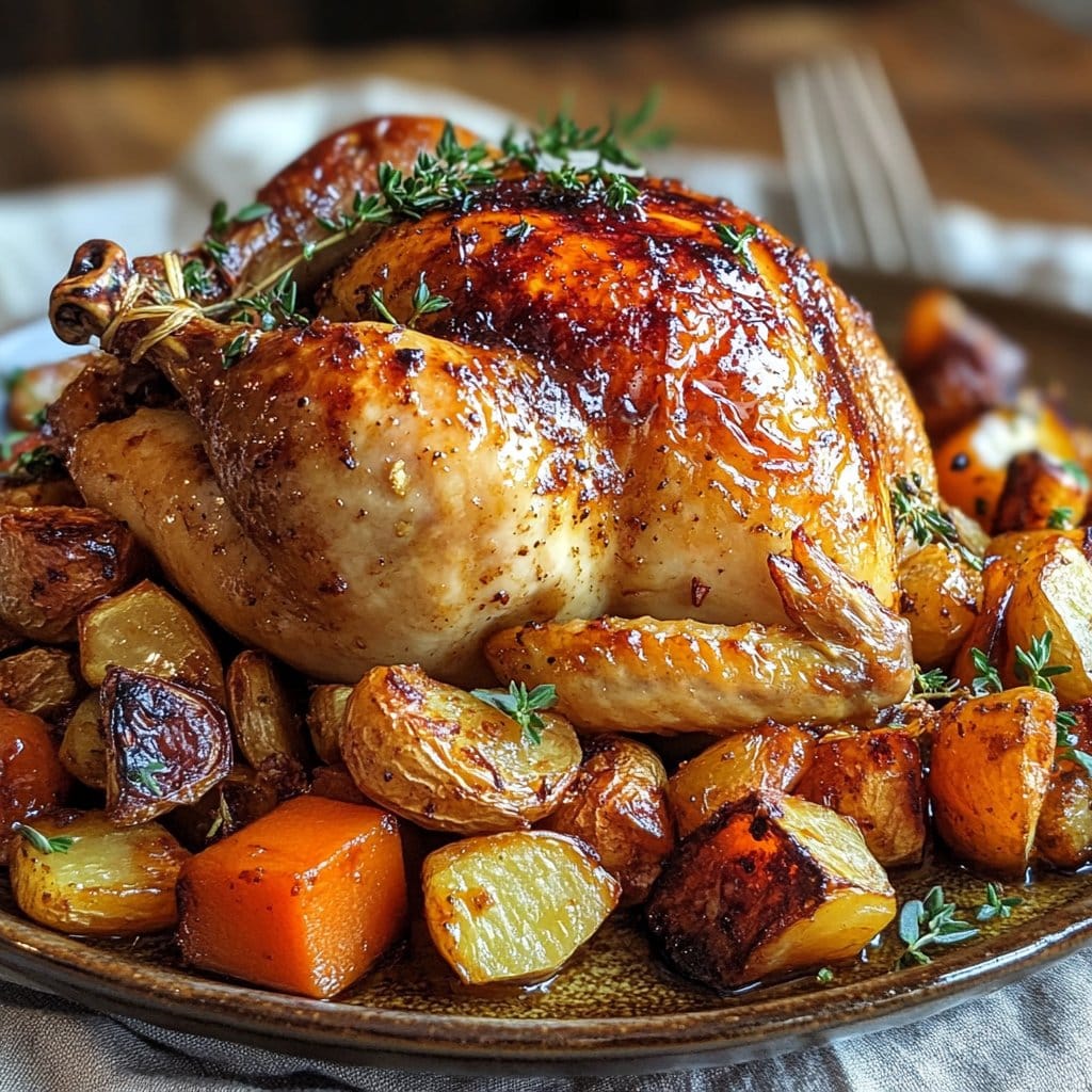 Easy Maple Glazed Roast Chicken – Sweet, Savory & Crispy