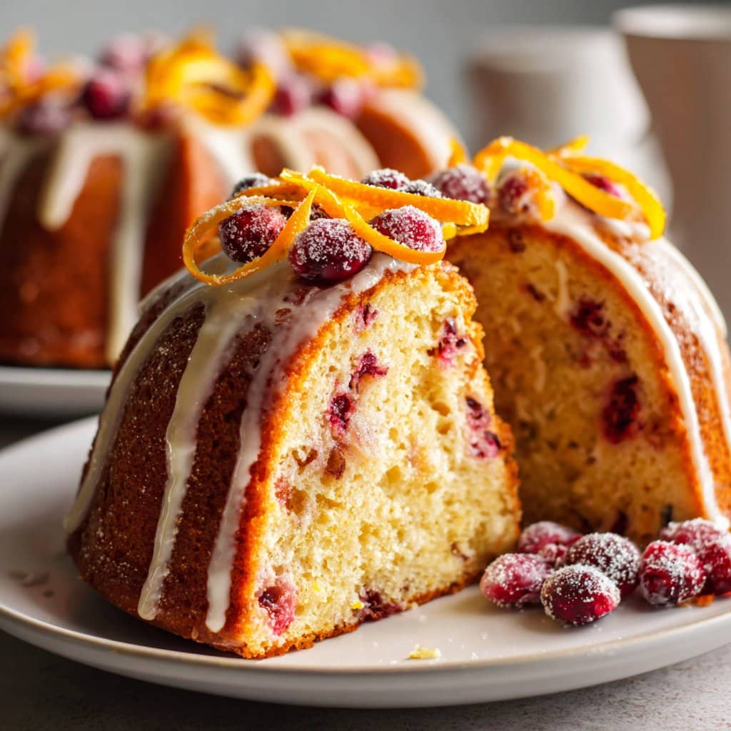 Festive Cranberry Orange Bundt Cake – Perfect Holiday Dessert