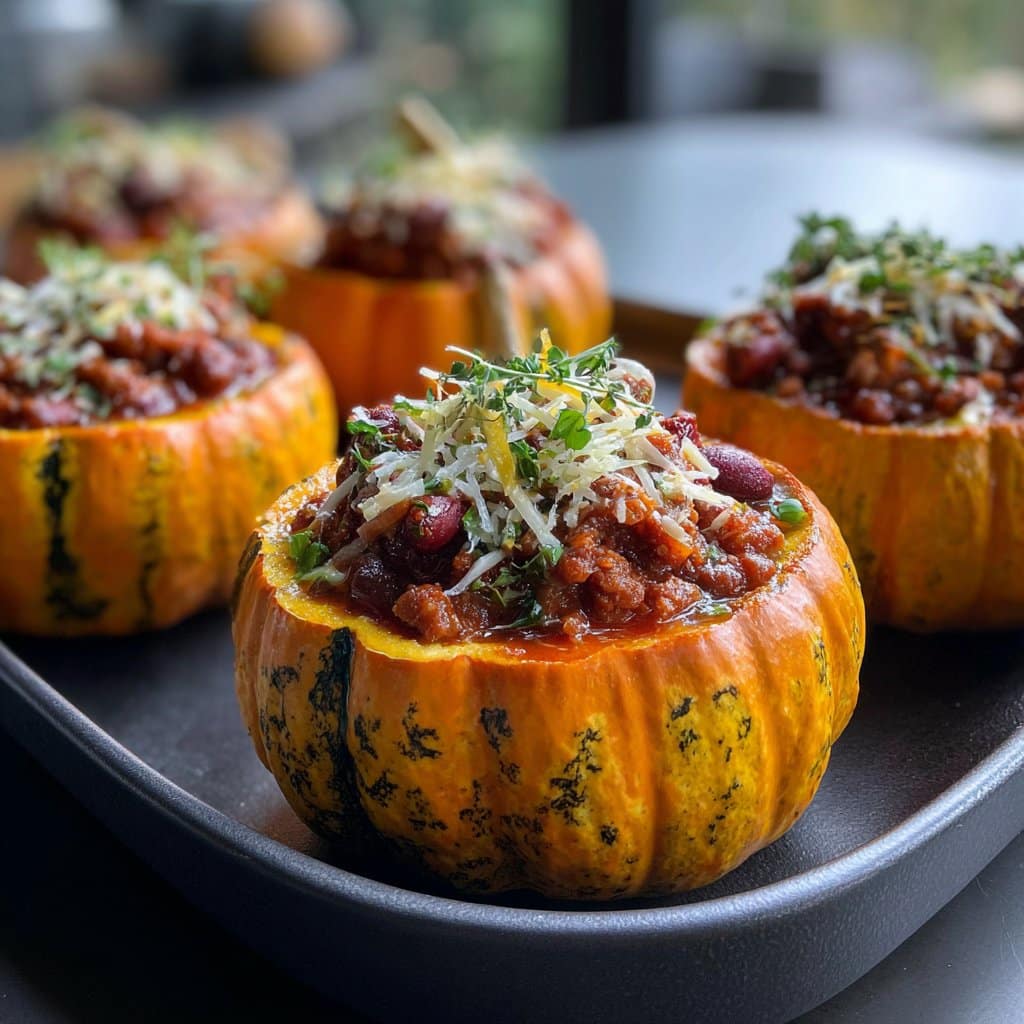 Chili-Stuffed Mini Pumpkins – Edible Bowls for a Festive Meal