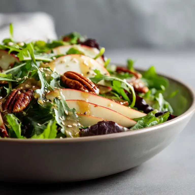Fall Harvest Salad with Apple, Pecans & Maple-Dijon Vinaigrette