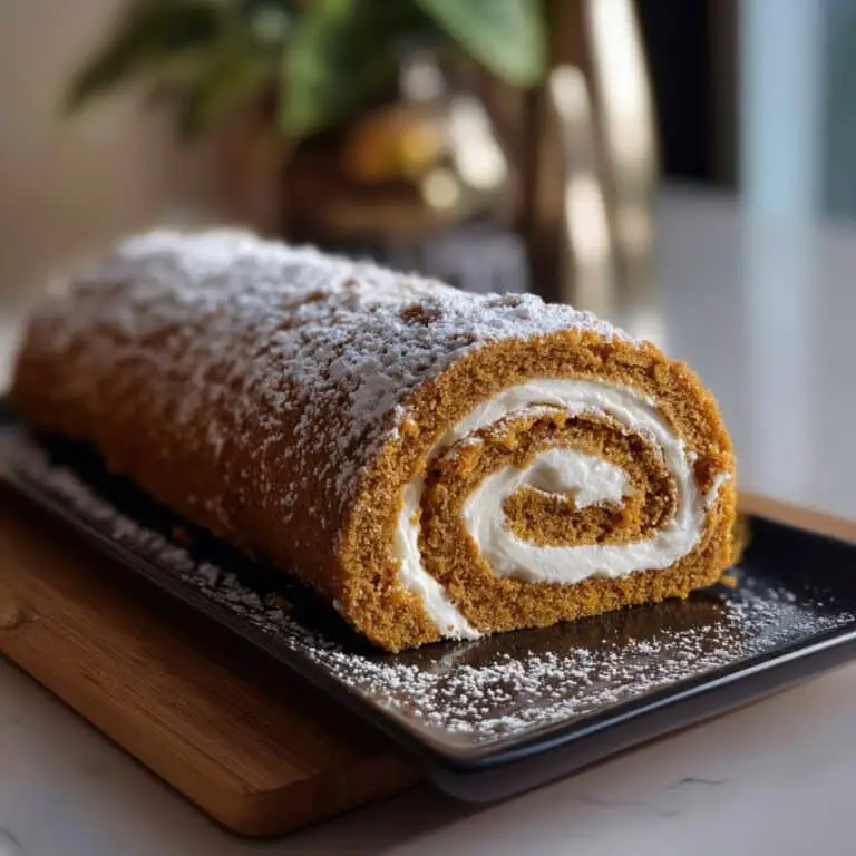 Pumpkin Roll Cake – Classic Fall Dessert with Cream Cheese Filling