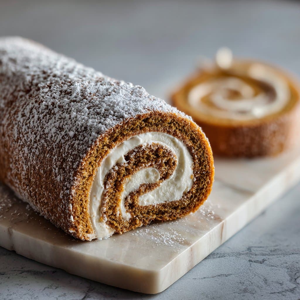 Pumpkin Roll Cake – Classic Fall Dessert with Cream Cheese Filling