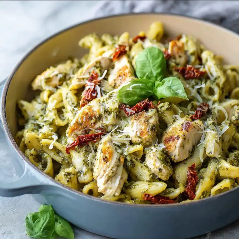 Creamy Chicken Pesto Pasta with Sundried Tomatoes: My Go-To Cozy Dinner