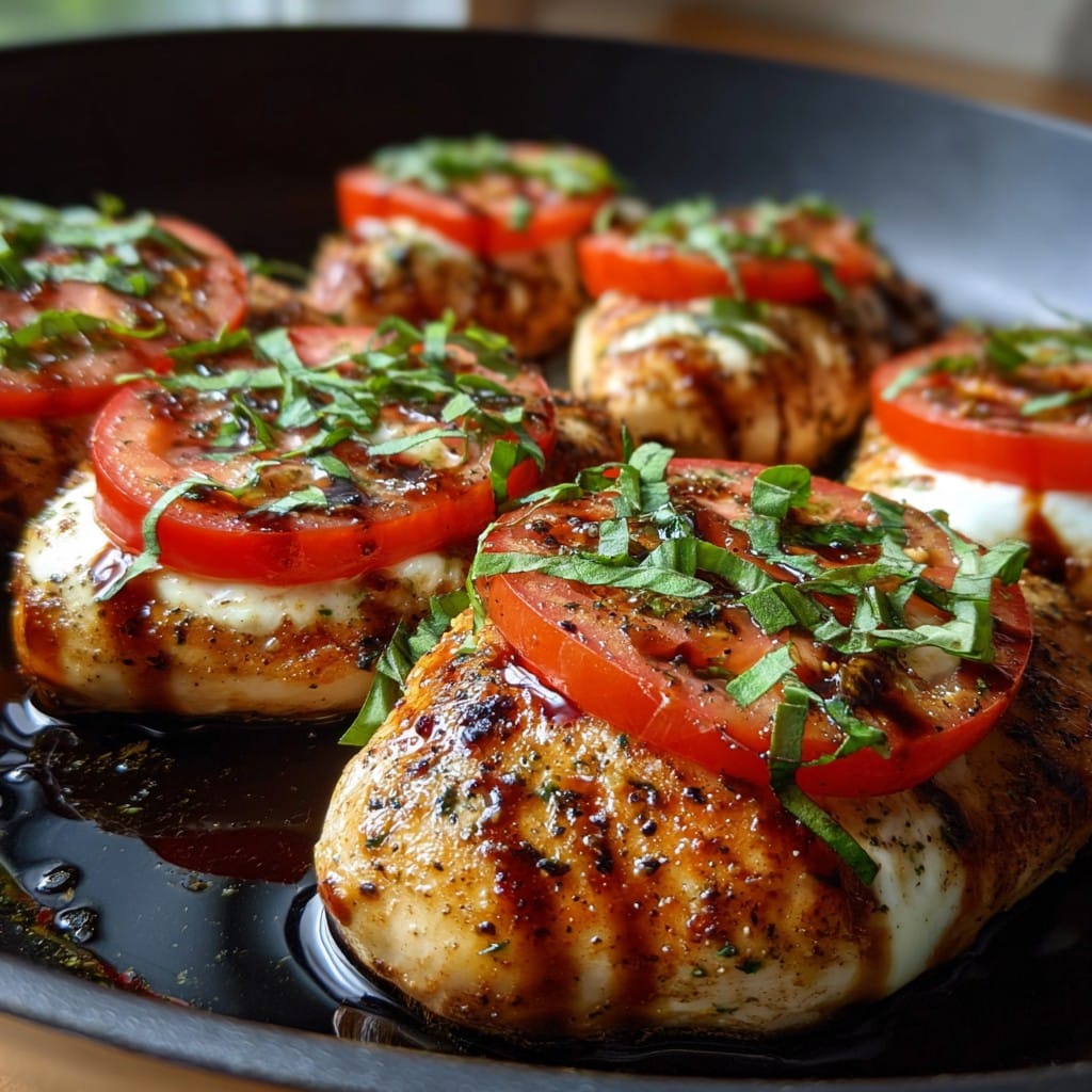 Easy Chicken Caprese – Juicy Chicken with Mozzarella, Tomato & Basil