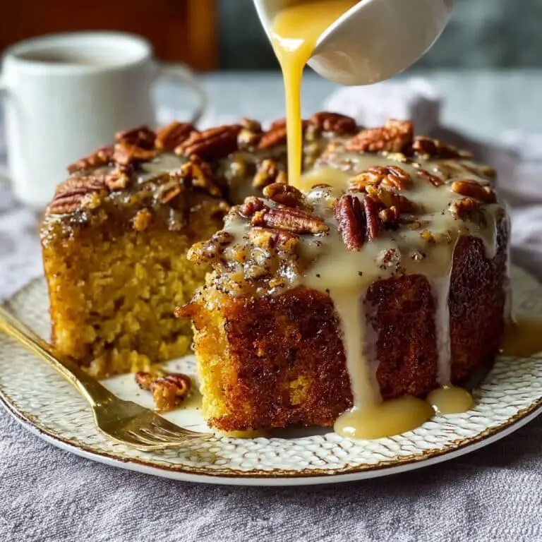 Easy Southern Praline Pecan Cake With Butter Sauce Recipe