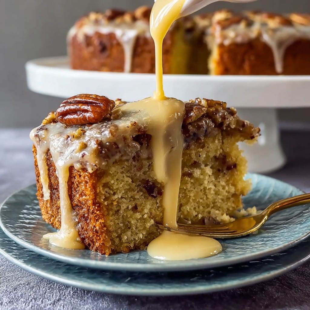 Easy Southern Praline Pecan Cake With Butter Sauce