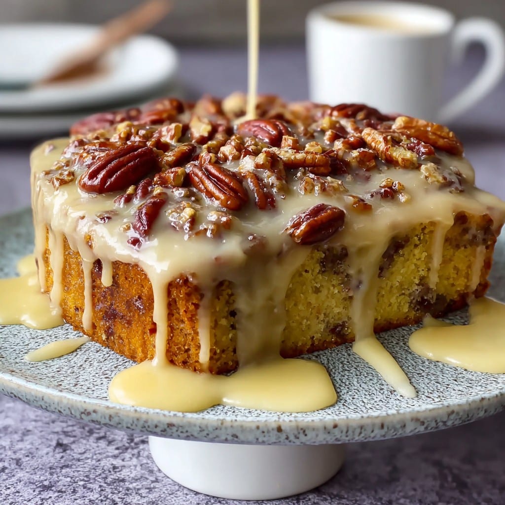 Easy Southern Praline Pecan Cake With Butter Sauce