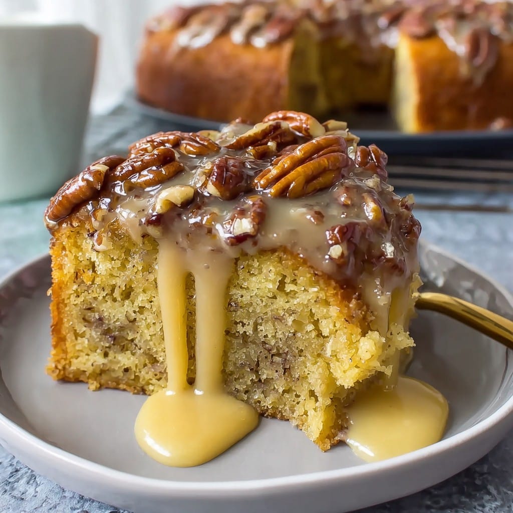 Easy Southern Praline Pecan Cake With Butter Sauce
