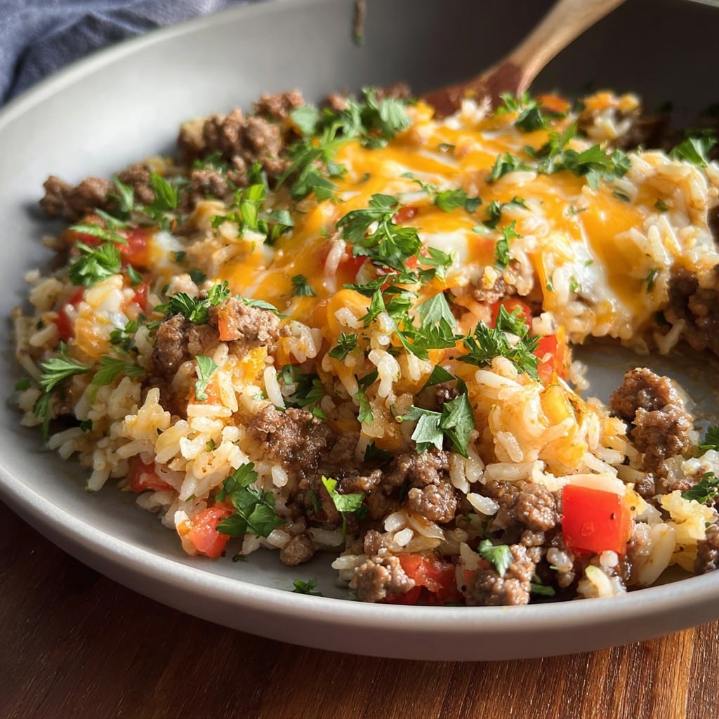 Ground Beef and Rice Skillet – Easy One-Pan Weeknight Dinner
