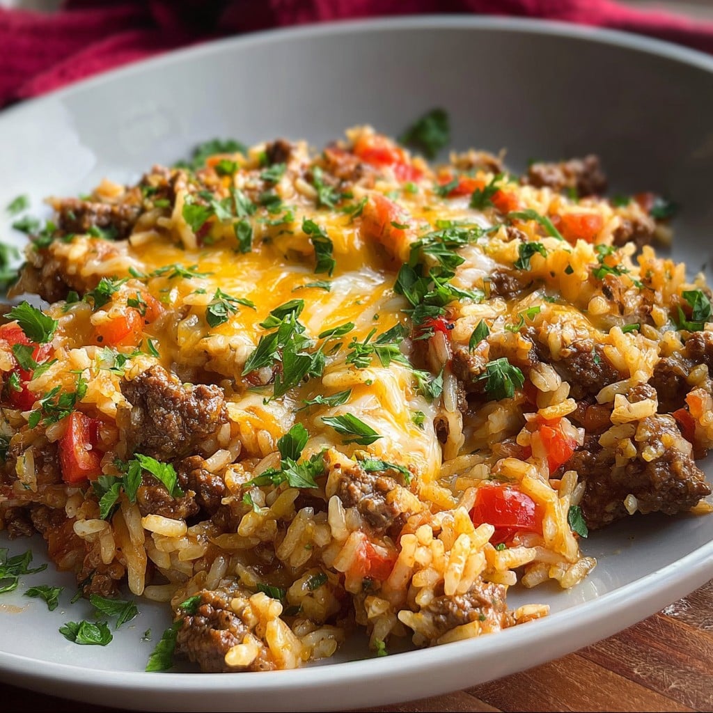 Ground Beef and Rice Skillet – Easy One-Pan Weeknight Dinner