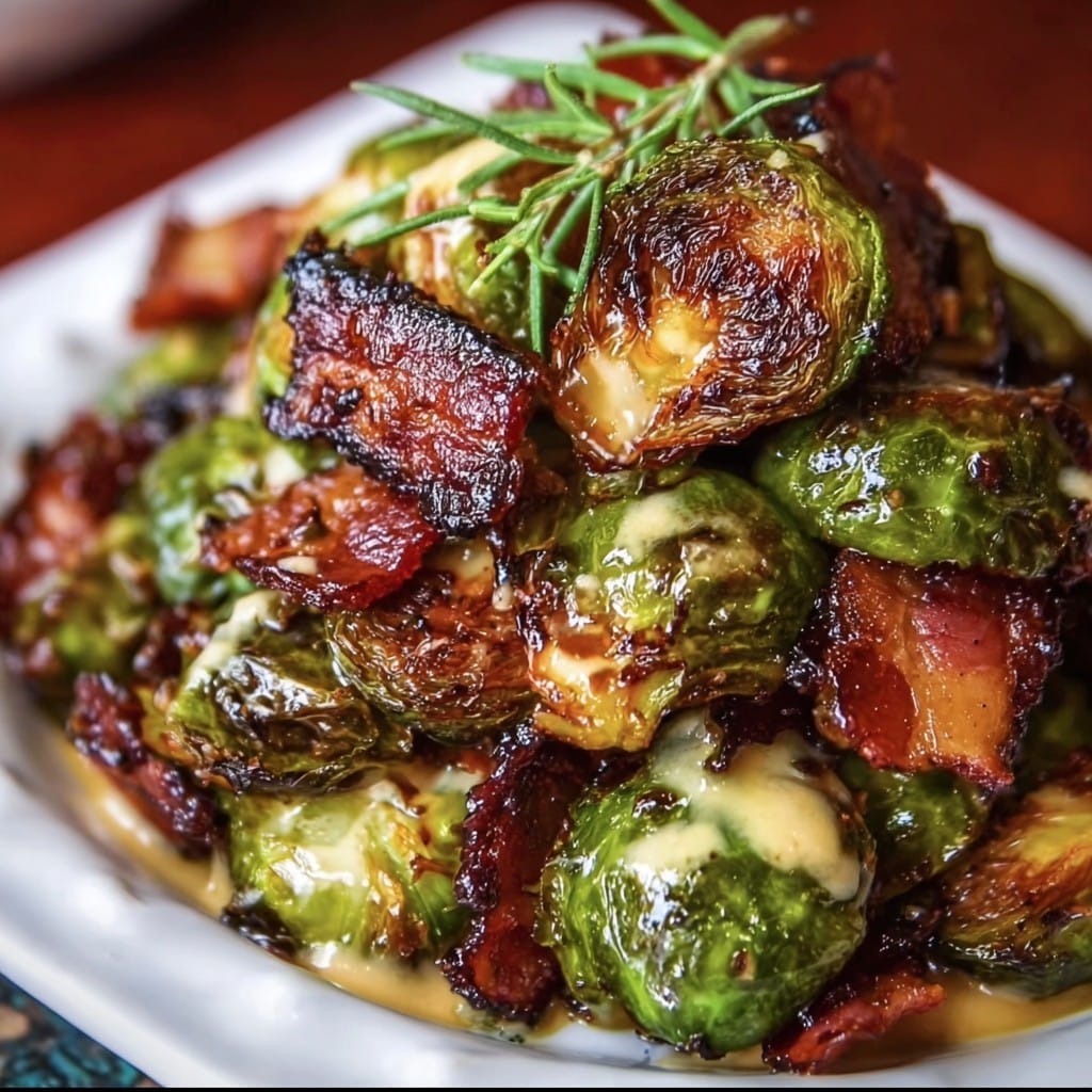 Honey-Glazed Roasted Brussel Sprouts With Bacon