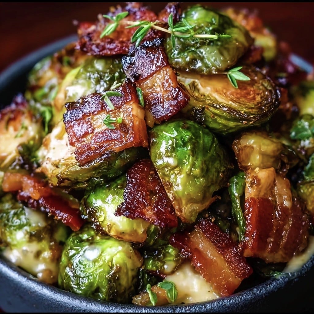 Honey-Glazed Roasted Brussel Sprouts With Bacon