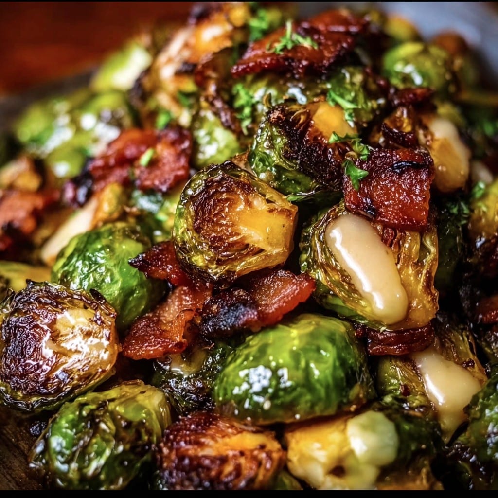 Honey-Glazed Roasted Brussel Sprouts With Bacon