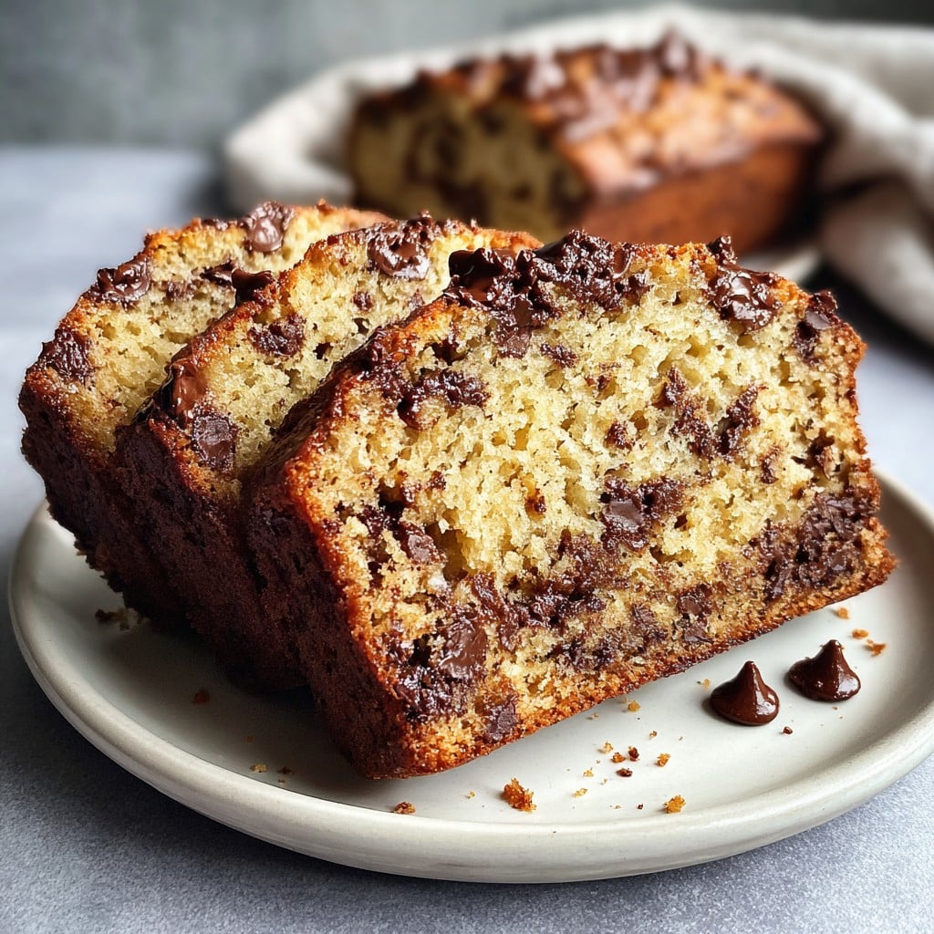 Super Moist Banana Bread with Melty Chocolate Chips