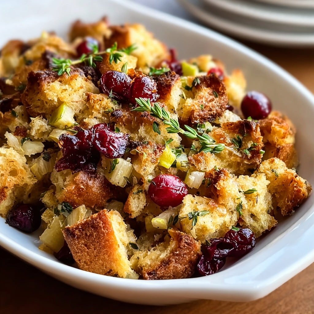 Thanksgiving Stuffing with Apples & Cranberries – A Flavorful Twist